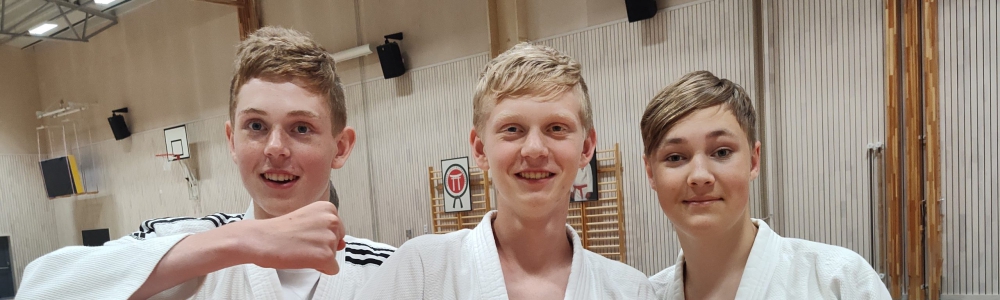 Kasper, Viktor och Rasmus på SJF:s sommarläger 2023
